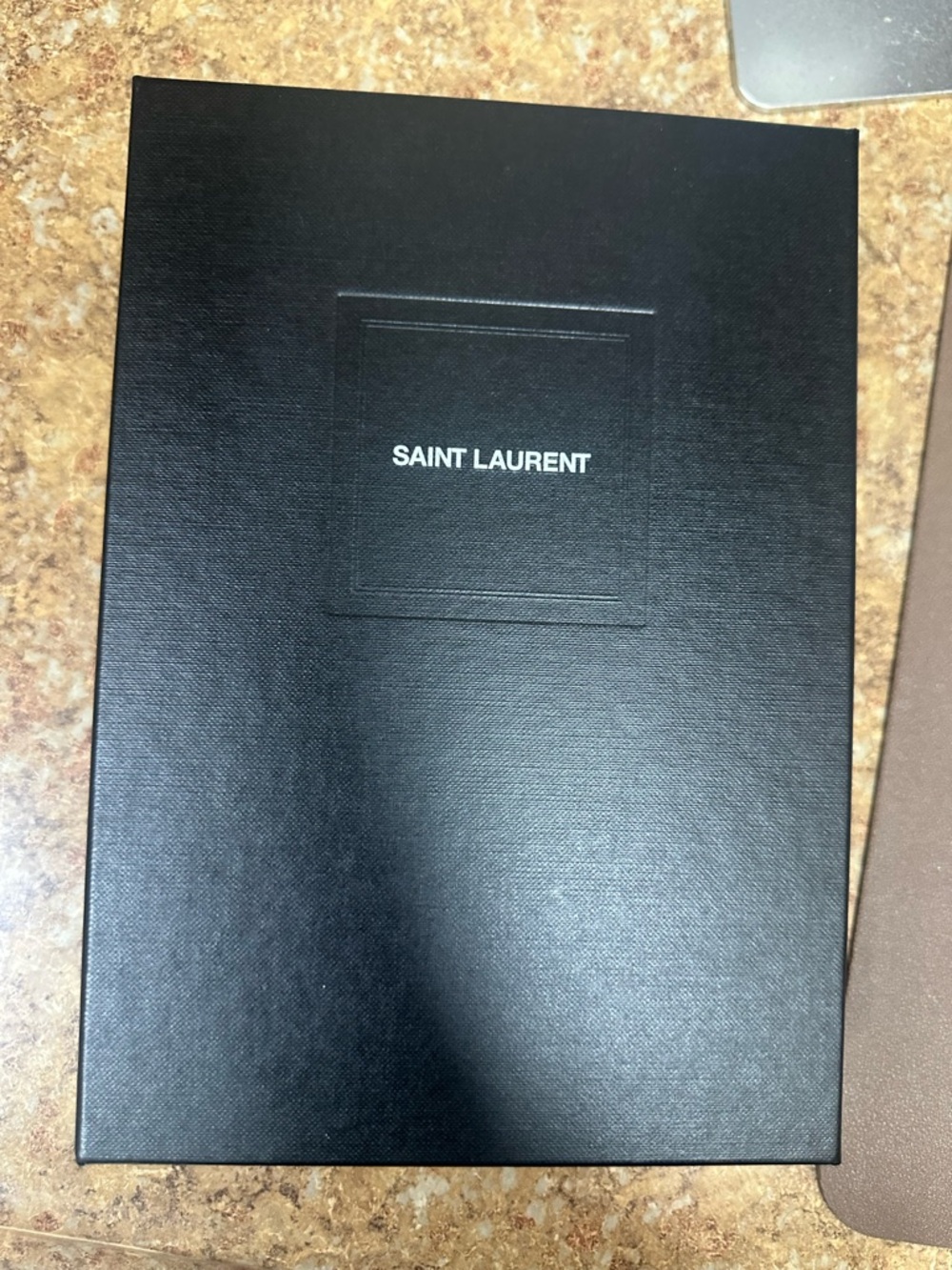 Saint Laurent Quilted Chevron & Diamond Wallet in Burgundy with Gold YSL - Picture 16 of 16